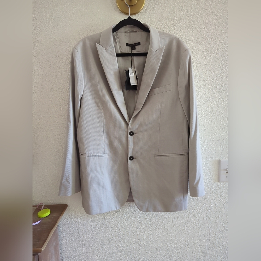 John Varvatos USA Men Cotton Gray Elegant Blazer Sports Coat Size 44 $298